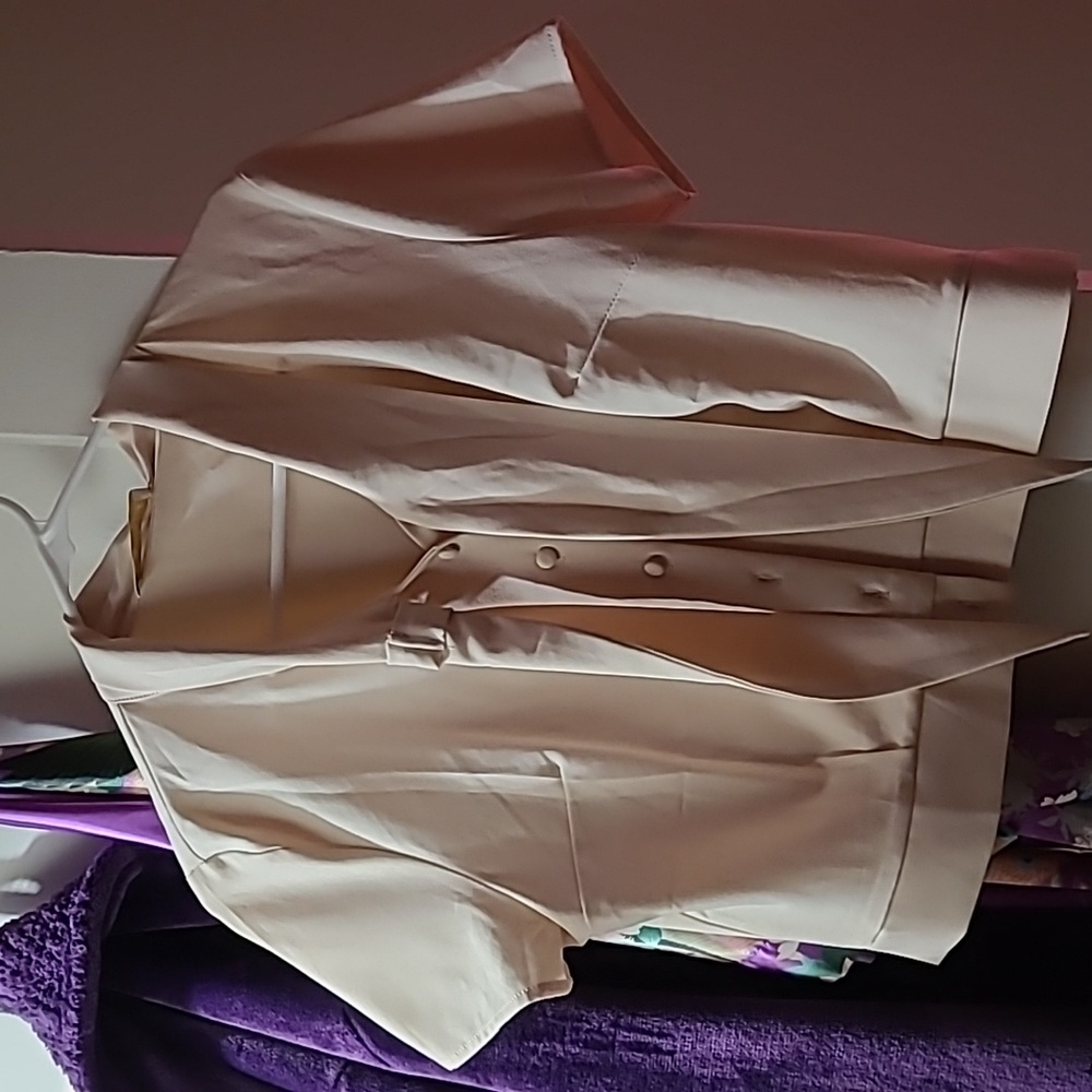 Belle Poque Cream Colored Crop Blouse - Picture 3 of 5